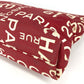 CHANEL Pouch canvas Red Bysy line logo Women Used Authentic