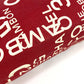 CHANEL Pouch canvas Red Bysy line logo Women Used Authentic