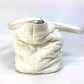 CHANEL Tote Bag Cotton leather white beach bag pile CC COCO Mark Women Used Authentic