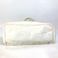 CHANEL Tote Bag Cotton leather white beach bag pile CC COCO Mark Women Used Authentic