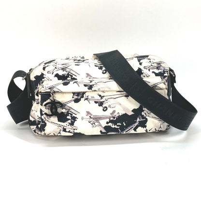CHANEL Shoulder Bag canvas black Airline Women Secondhand Authentic