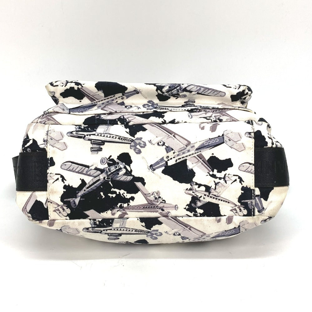 CHANEL Shoulder Bag canvas black Airline Women Secondhand Authentic