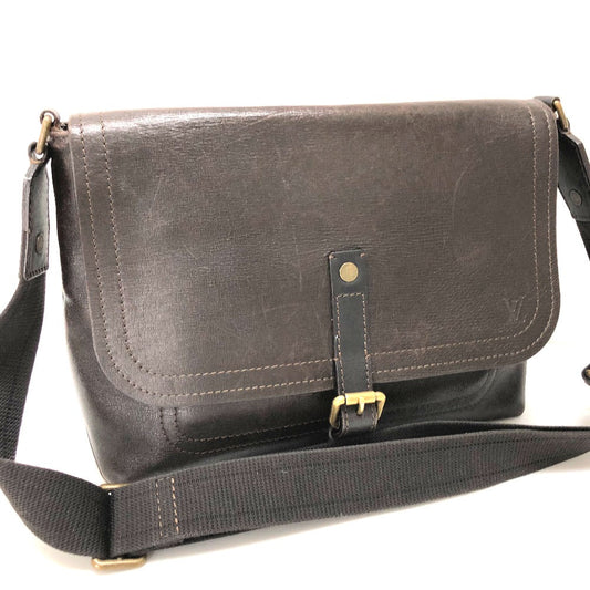 LOUIS VUITTON Shoulder Bag M92994 Utah leather Brown Utah Ohama mens Used Authentic