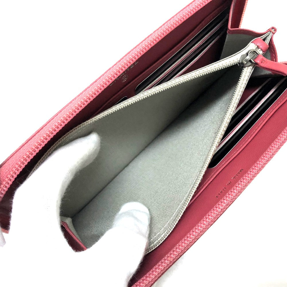 CHANEL Long Wallet Purse A68733 lambskin Rose Boy chanel Women Used Authentic