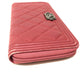 CHANEL Long Wallet Purse A68733 lambskin Rose Boy chanel Women Used Authentic