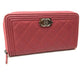 CHANEL Long Wallet Purse A68733 lambskin Rose Boy chanel Women Used Authentic