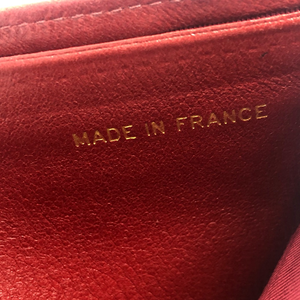 CHANEL Folded wallet lambskin Red Pico Lore Women Used Authentic