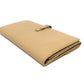 CHANEL Folded wallet leather beige COCO Button Women Used Authentic