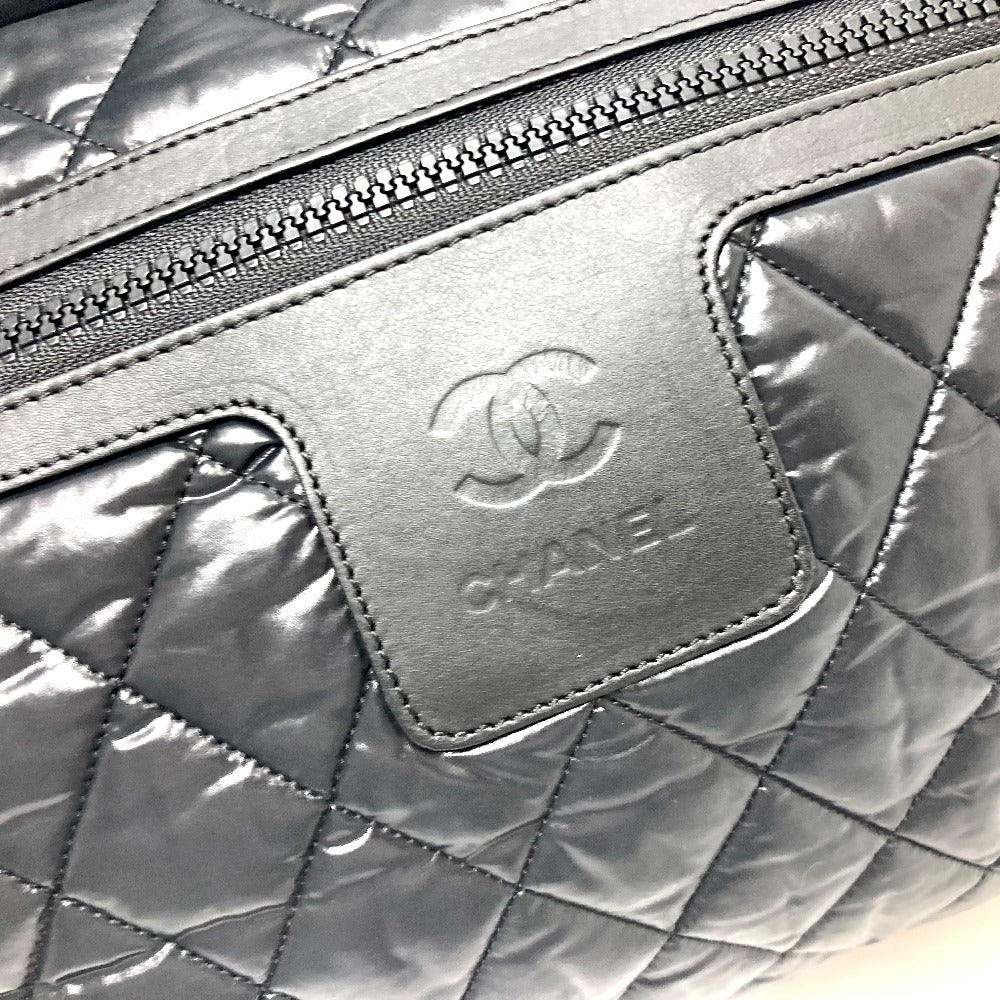 CHANEL Boston Duffel bag A47205 Nylon black Matrasse Cococoon