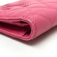 CHANEL Folded wallet A80211 lambskin pink Simply CC COCO Mark Wallet Women Used Authentic
