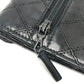 CHANEL Long Wallet Purse lambskin black Matrasse Women Used Authentic