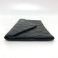 CHANEL Long Wallet Purse lambskin black Matrasse Women Used Authentic