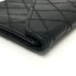 CHANEL Long Wallet Purse lambskin black Matrasse Women Used Authentic
