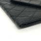 CHANEL Long Wallet Purse lambskin black Matrasse Women Used Authentic