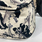 CHANEL Handbag Canvas, enamel black logo airplane Airline Women Used Authentic
