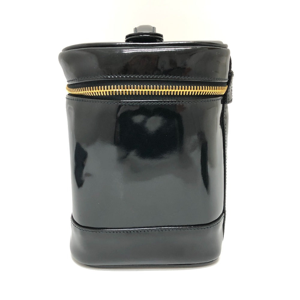 CHANEL Handbag A01998 enamel black CCCOCO Mark Cosmetics Pouch Women Used Authentic