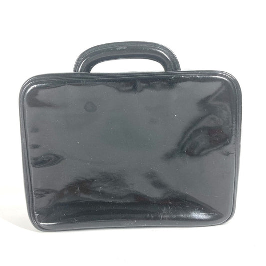 CHANEL Vanity bag enamel black vintage CC COCO Mark Women Used Authentic