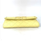 CHANEL Long Wallet Purse Caviar skin yellow Two fold Long wallet Filigree CC COCO Mark Women Used Authentic