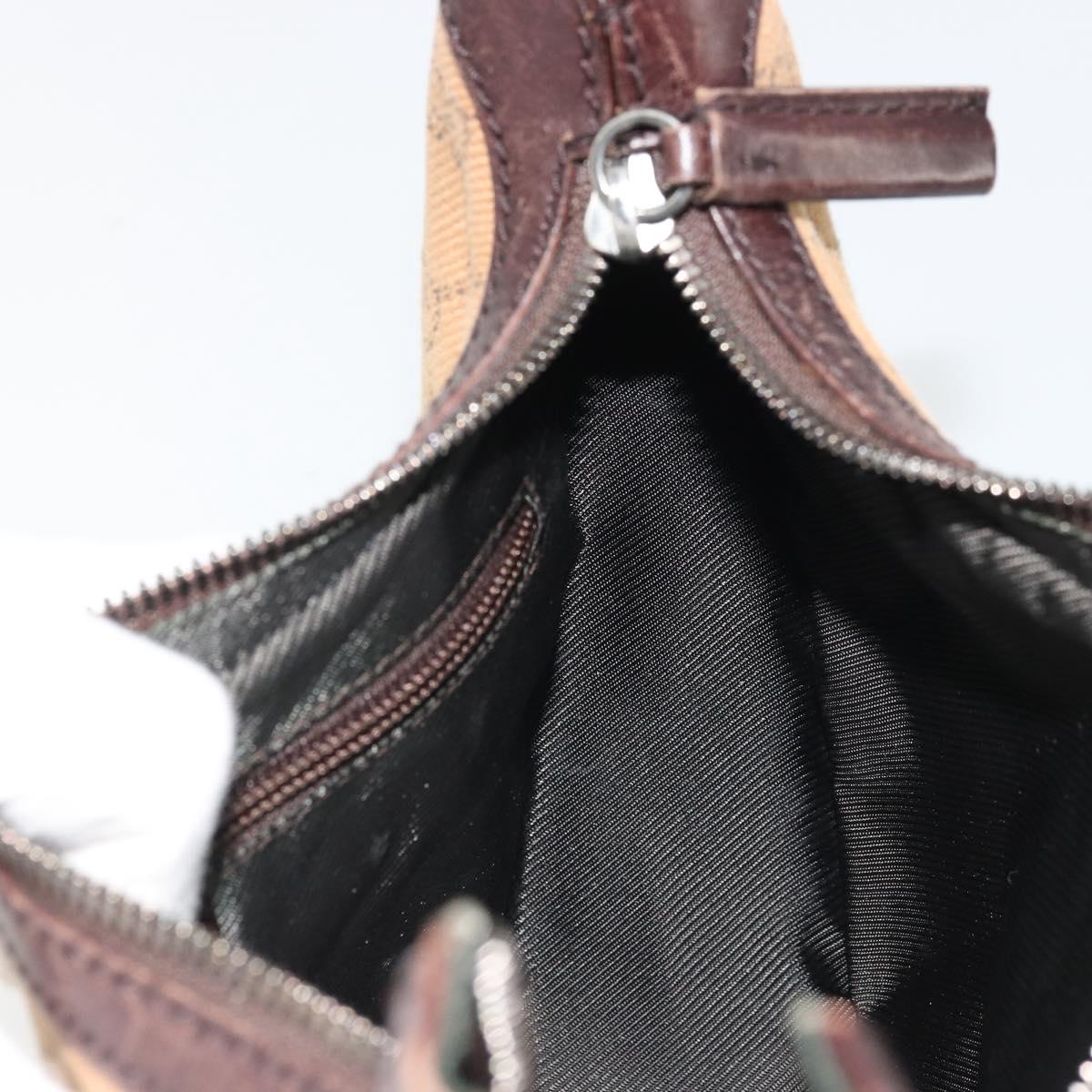 GUCCI GG Canvas Shoulder Bag Brown