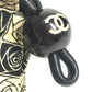 CHANEL Shoulder Bag canvas black Coco ball Camellia CC COCO Mark