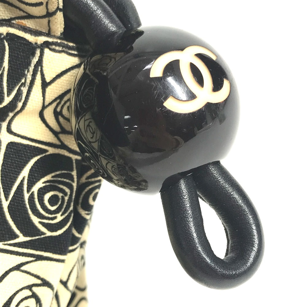 CHANEL Shoulder Bag canvas black Coco ball Camellia CC COCO Mark