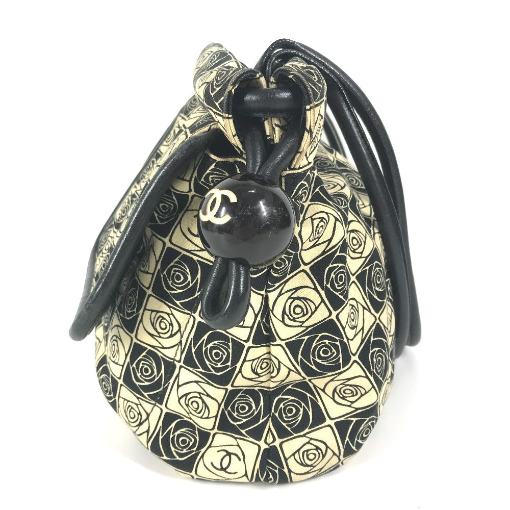 CHANEL Shoulder Bag canvas black Coco ball Camellia CC COCO Mark