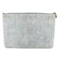 CHANEL Clutch bag canvas blue logo Deauville Women Used Authentic