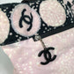 CHANEL Tote Bag canvas Light pink x black COCO Mark Women Used Authentic