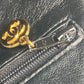 CHANEL Handbag canvas black All-over logo Women Used Authentic