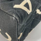 CHANEL Handbag canvas black All-over logo Women Used Authentic