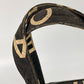 CHANEL Handbag canvas black All-over logo Women Used Authentic