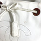 CHANEL Shoulder Bag Caviar skin white vintage CC COCO Mark logo drawstring bag Women Used Authentic