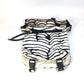 CHANEL Shoulder Bag Nylon black Sports Zebra Pattern Women Used Authentic