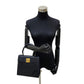 CELINE Shoulder Bag Calfskin Navy Women Used Authentic