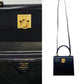 CELINE Shoulder Bag Calfskin Navy Women Used Authentic