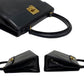 CELINE Shoulder Bag Calfskin Navy Women Used Authentic
