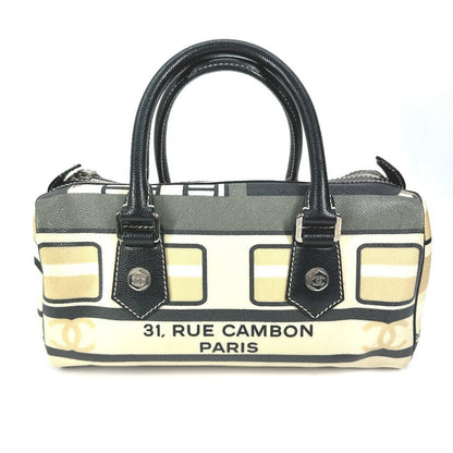CHANEL Boston Duffel bag PVC black Central station Women Used Authentic