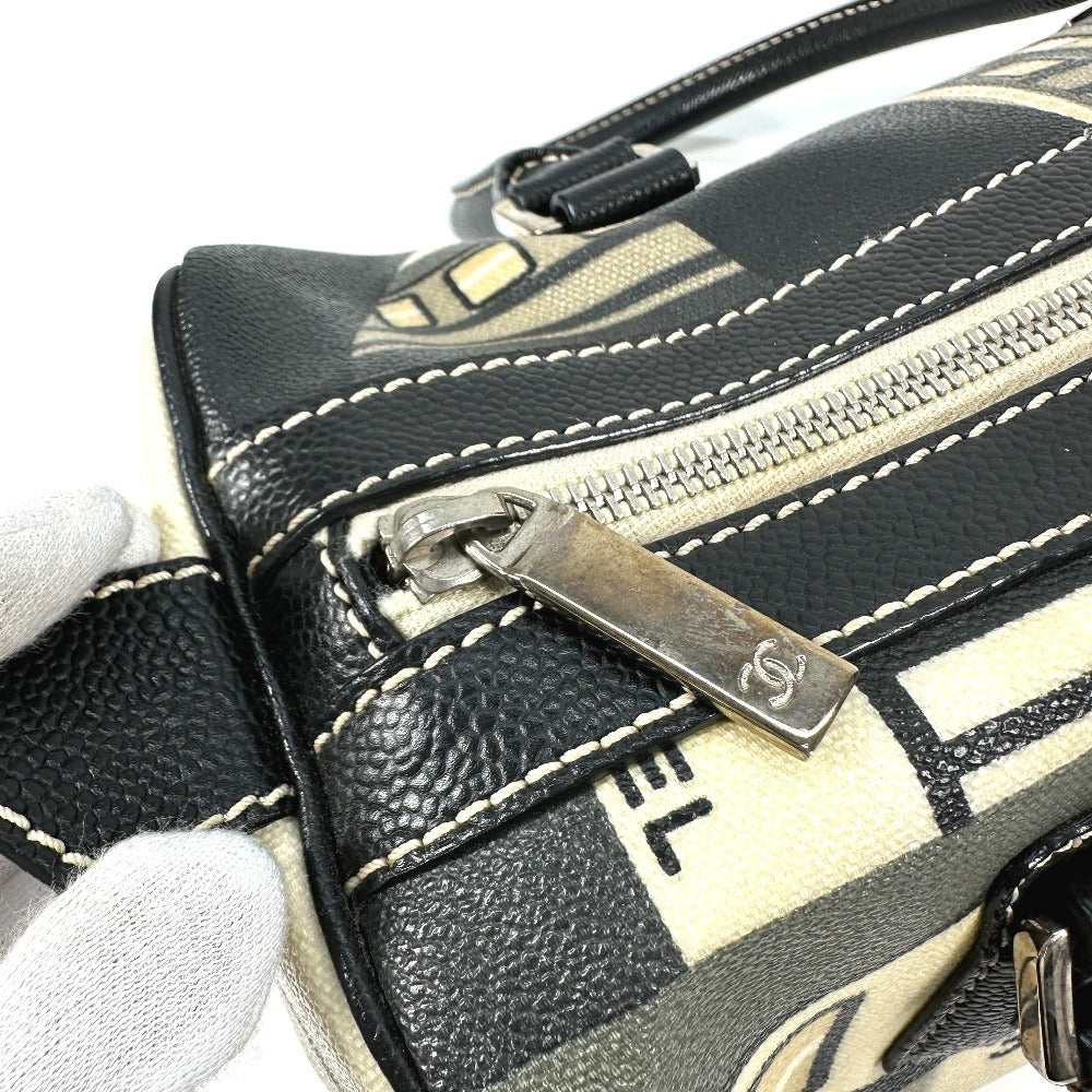 CHANEL Boston Duffel bag PVC black Central station Women Used Authentic