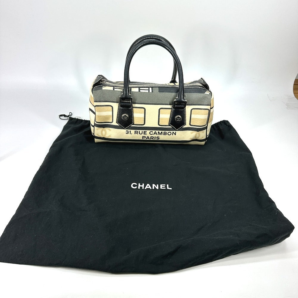 CHANEL Boston Duffel bag PVC black Central station Women Used Authentic