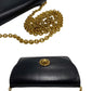 CELINE Shoulder Bag Calfskin, Leather Navy Star Ball Metal Women Used Authentic