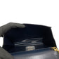 CELINE Shoulder Bag Calfskin, Leather Navy Star Ball Metal Women Used Authentic