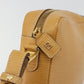 FENDI Shoulder Bag Leather Beige Gold