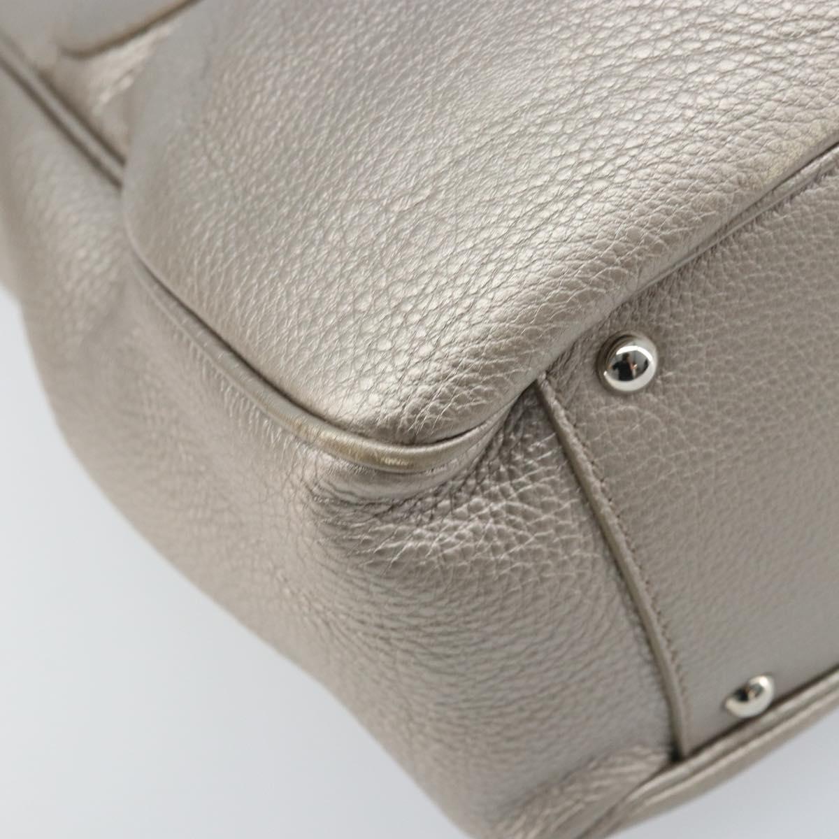 Salvatore Ferragamo Hand Bag Leather Silver