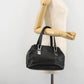 CHANEL Handbag Caviar Skin Black Silver CC