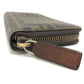 FENDI Long Wallet Purse 7M0174 PVC / Leather Brown Zucca mens Used Authentic