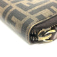 FENDI Long Wallet Purse 7M0174 PVC / Leather Brown Zucca mens Used Authentic