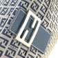 FENDI Shoulder Bag Canvas / leather Navy shoulder bag Mamma Bucket Women Used Authentic