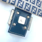 FENDI Shoulder Bag Canvas / leather Navy shoulder bag Mamma Bucket Women Used Authentic