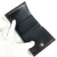 FENDI Trifold wallet 8M0395 leather black logo Women Used Authentic