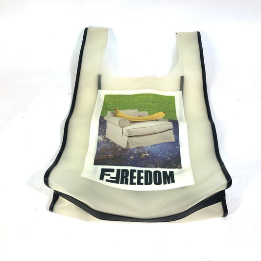 FENDI Handbag 7VA442 Plastics clear banana fruit FREEDOM logo Women Used Authentic